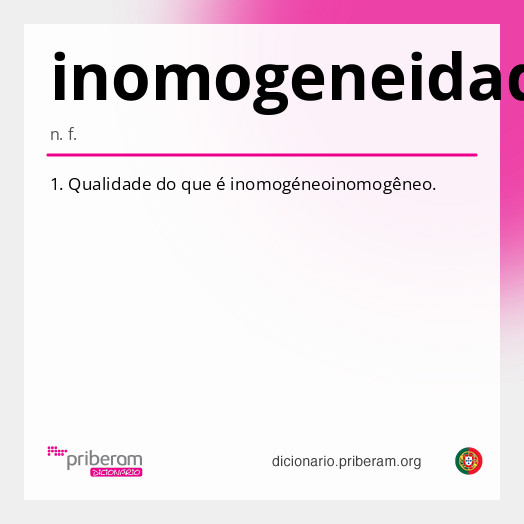 Significado de inomogeneidade