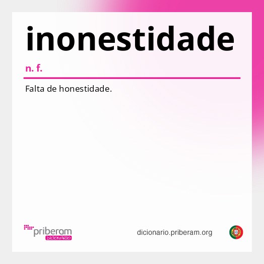 Significado de inonestidade