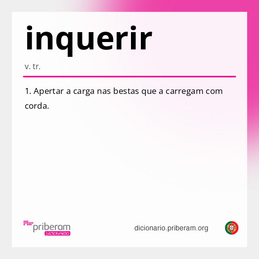 Significado de inquerir