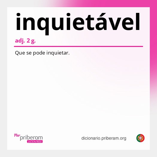 Significado de inquietável