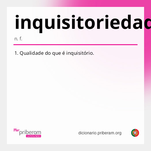 Significado de inquisitoriedade