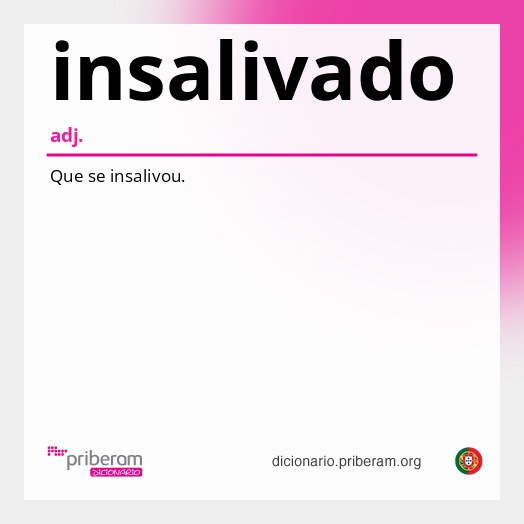 Significado de insalivado