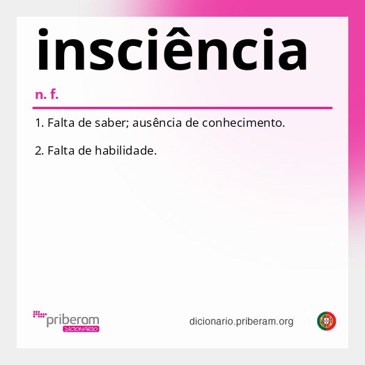 Significado de insciência