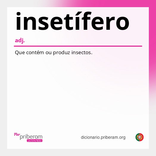 Significado de insetífero