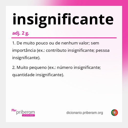 Significado de insignificante