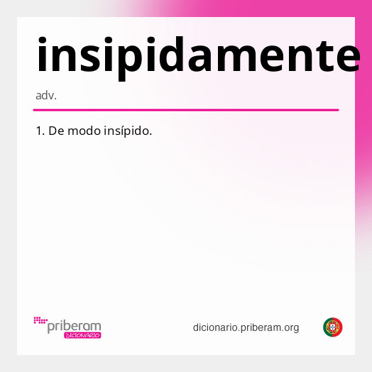 Significado de insipidamente