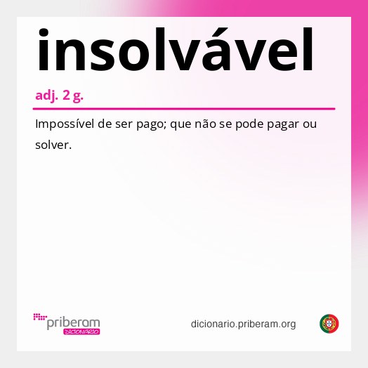 Significado de insolvável