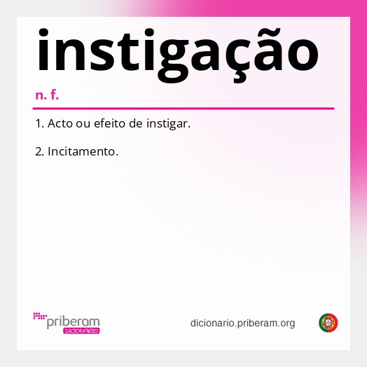 Significado de instigação