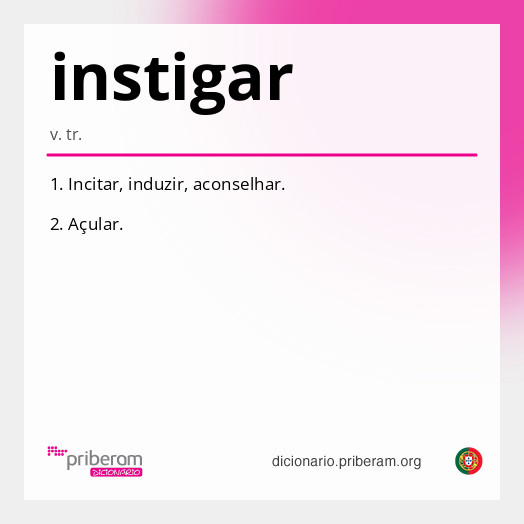 Significado de instigar