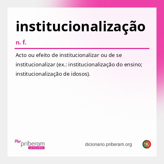 Significado de institucionalização