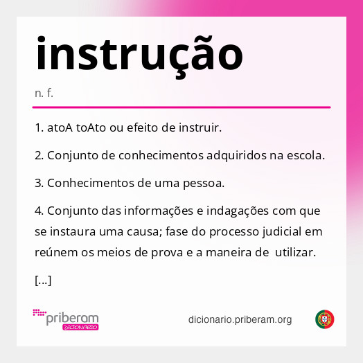 Significado de instrução