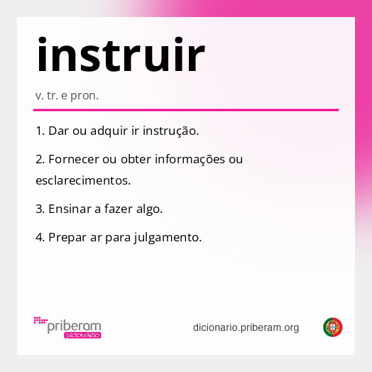 Significado de instruir