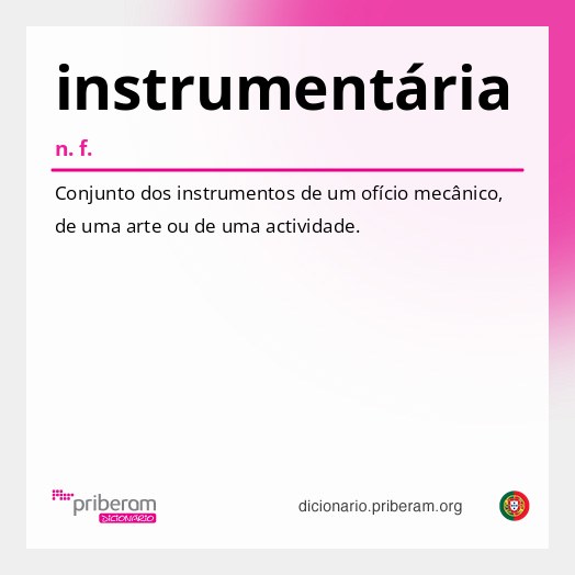 Significado de instrumentária