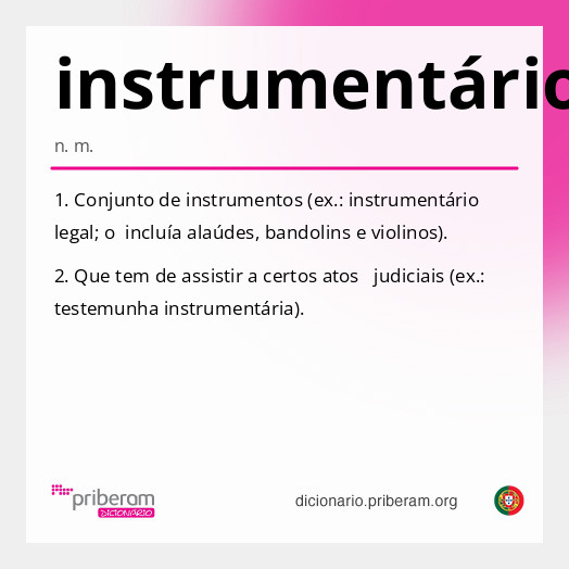 Significado de instrumentário