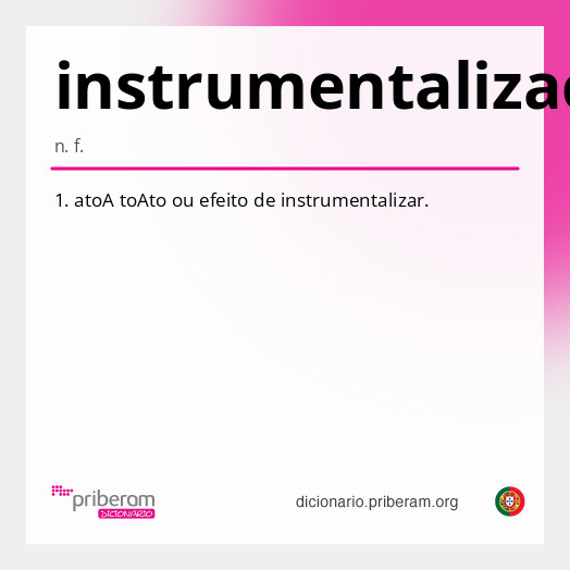 Significado de instrumentalização