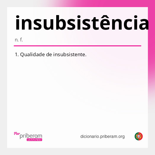 Significado de insubsistência