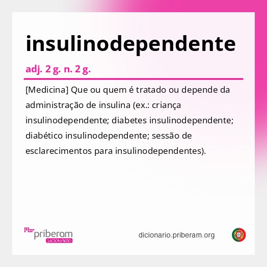 Significado de insulinodependente