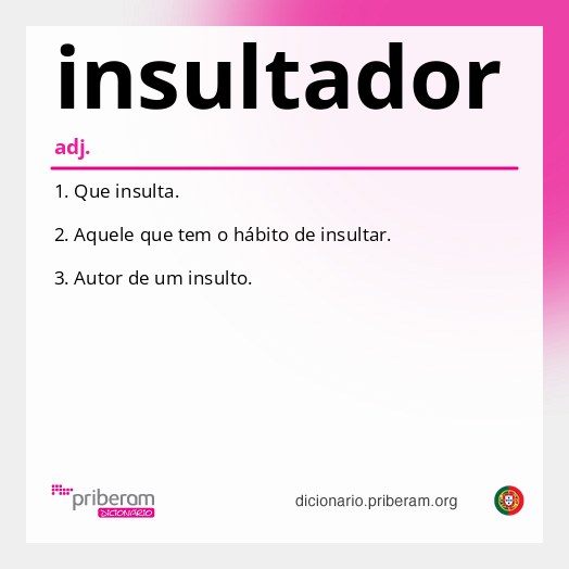 Significado de insultador