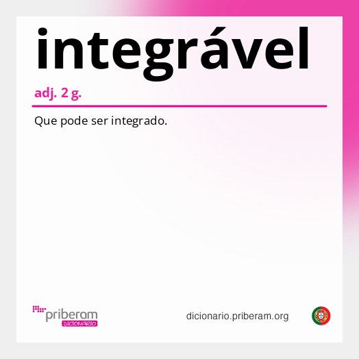 Significado de integrável