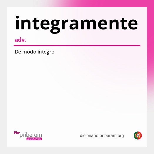 Significado de integramente