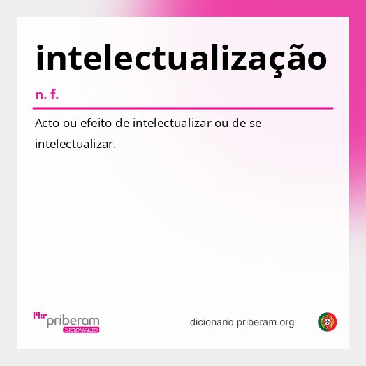 Significado de intelectualização