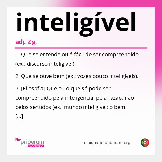 Significado de inteligível