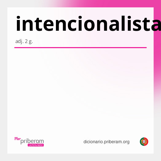 Significado de intencionalista