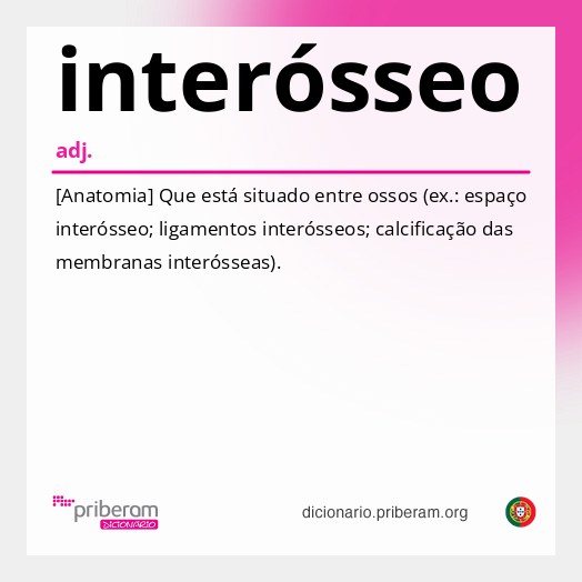 Significado de interósseo