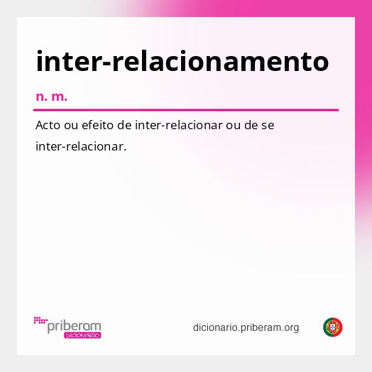 Significado de inter-relacionamento