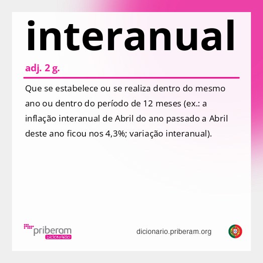Significado de interanual