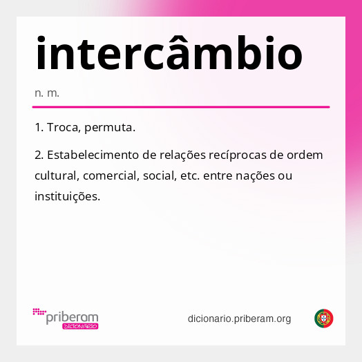 Significado de intercâmbio