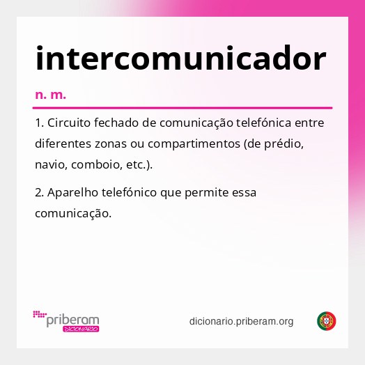Significado de intercomunicador