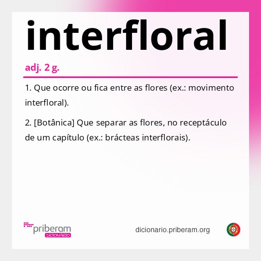Significado de interfloral
