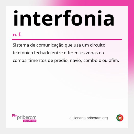 Significado de interfonia