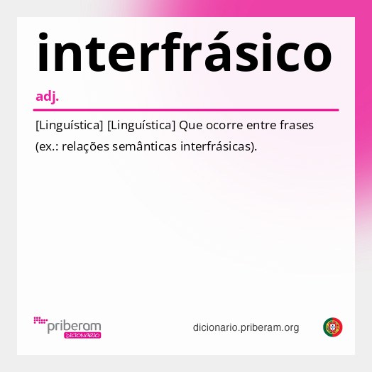 Significado de interfrásico