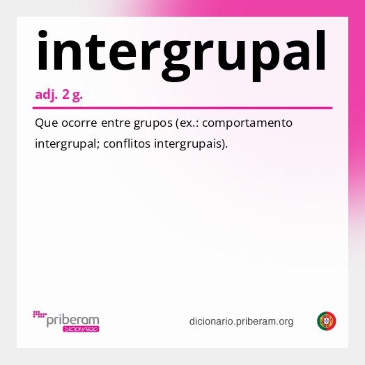 Significado de intergrupal