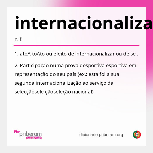 Significado de internacionalização
