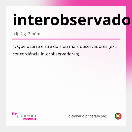 Significado de interobservadores