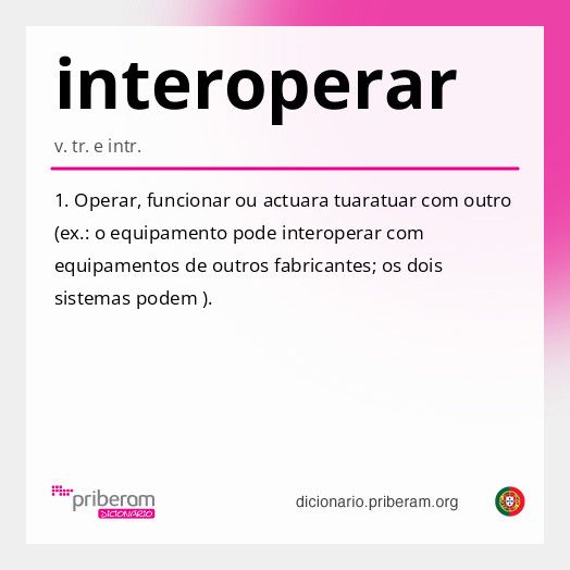 Significado de interoperar