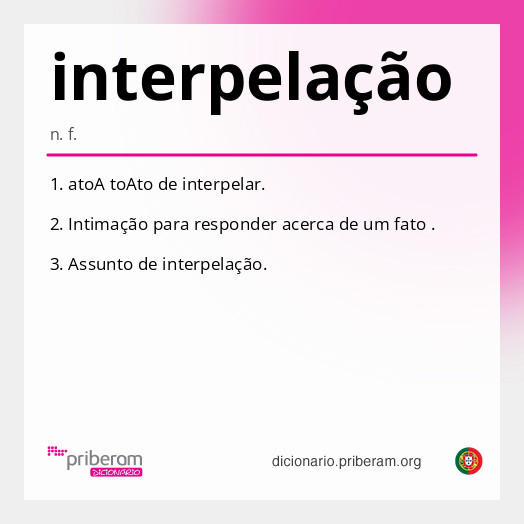 Significado de interpelação
