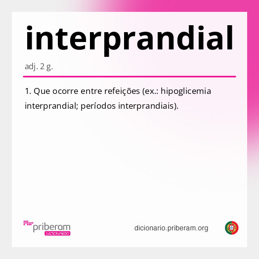 Significado de interprandial