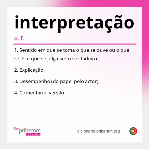 Significado de interpretação