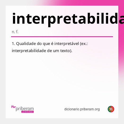 Significado de interpretabilidade