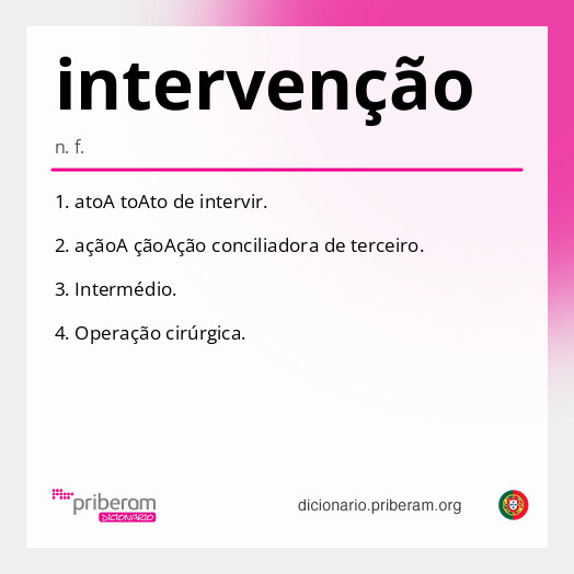 Significado de intervenção