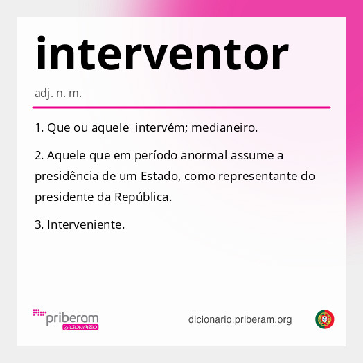 Significado de interventor