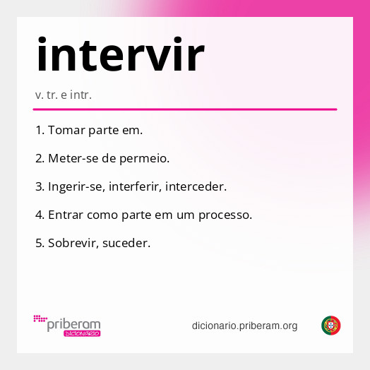 Significado de intervir