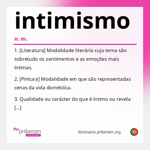 Significado de intimismo
