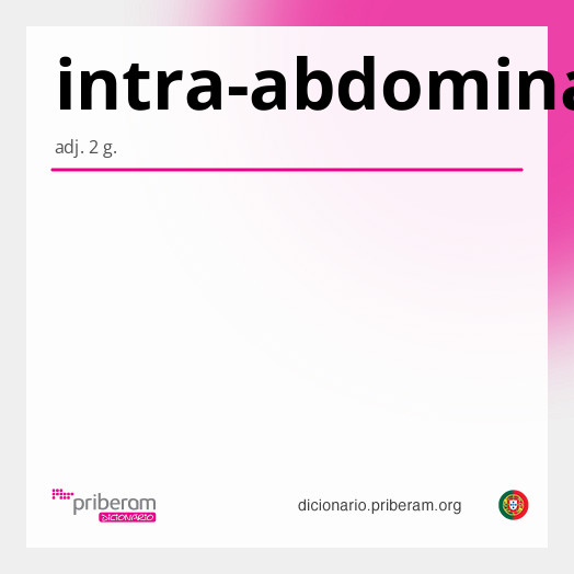 Significado de intra-abdominal