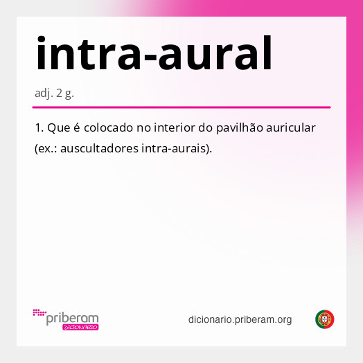 Significado de intra-aural