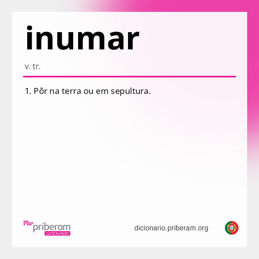 Significado de inumar